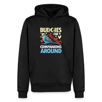 Budgies The Tweetest Companions Around - Männer Premium Bio Hoodie - Schwarz - Vorne - Nico (187cm)