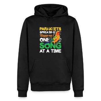 Parakeets Spreading Happiness One Song At A Time - Männer Premium Bio Hoodie - Schwarz - Vorne - Nico (187cm)