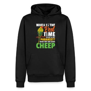 When Is The Best Time To Get A Pet Parakeet - Männer Premium Bio Hoodie - Schwarz - Vorne - Nico (187cm)