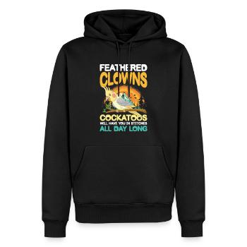 Featherd Clowns Cockatoos für eine Kakadu - Männer Premium Bio Hoodie - Schwarz - Vorne - Nico (187cm)