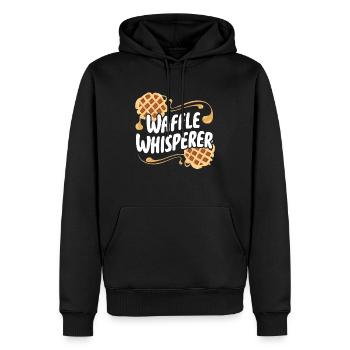 Murmureur de gaufres - Sweat à capuche Premium bio Homme - noir - Devant - Nico (187cm)