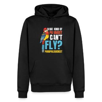What Kind Of Parakeet Can'T Fly Parapalegickeet - Männer Premium Bio Hoodie - Schwarz - Vorne - Nico (187cm)