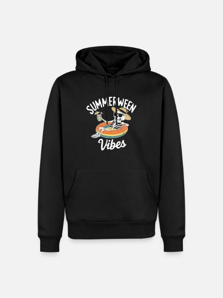 Summerween Vibes Skeleton - Men’s Premium Organic Hoodie - black