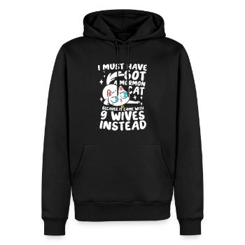 I Must Have Got A Mormon Cat 9 für einen - Männer Premium Bio Hoodie - Schwarz - Vorne - Nico (187cm)