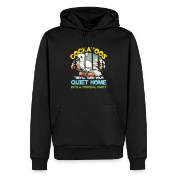 Cockatoos They 'll Turn your Home Tropical Party - Männer Premium Bio Hoodie - Schwarz - Vorne - Nico (187cm)