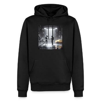 DOIS-JE VOUS L’EXPLIQUER... ? - Sweat à capuche Premium bio Homme - noir - Devant - Nico (187cm)