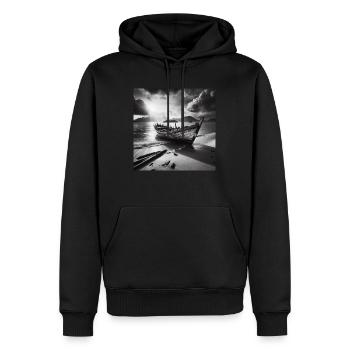 DOIS-JE VOUS L’EXPLIQUER... ? - Sweat à capuche Premium bio Homme - noir - Devant - Nico (187cm)