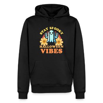 Stay Spooky Halloween Vibes - Men’s Premium Organic Hoodie - black - Front - Nico (187cm)