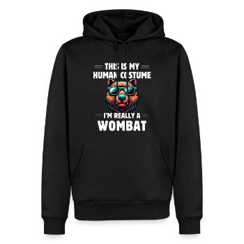This Is My Human Costume I'm Really A Wombat - Men’s Premium Organic Hoodie - black - Front - Nico (187cm)