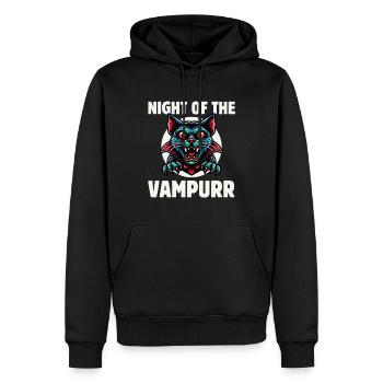 La Nuit Du Vampurr - Sweat à capuche Premium bio Homme - noir - Devant - Nico (187cm)