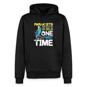 Parakeets Chirping Up The World One Tweet - Männer Premium Bio Hoodie - Schwarz - Vorne - Nico (187cm)