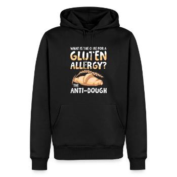 What is the cure for a gluten allergy anti-dough - Männer Premium Bio Hoodie - Schwarz - Vorne - Nico (187cm)
