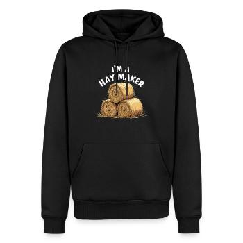 Lustiger Heumacher Bauernhof Lebensstil Heu - Männer Premium Bio Hoodie - Schwarz - Vorne - Nico (187cm)