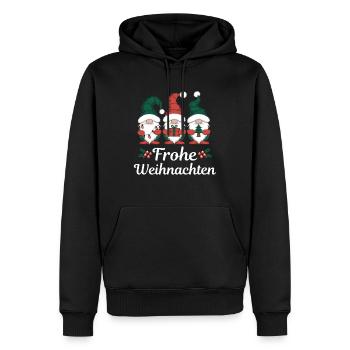 Frohe Weihnachten Gnomes - Männer Premium Bio Hoodie - Schwarz - Vorne - Nico (187cm)