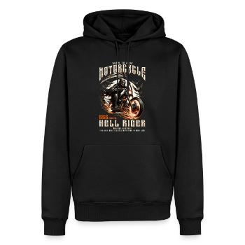 Motorcycle Hell Rider Biker Outfit Grim Reaper - Männer Premium Bio Hoodie - Schwarz - Vorne - Nico (187cm)