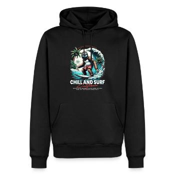Faultier Sommer shirt - Männer Premium Bio Hoodie - Schwarz - Vorne - Nico (187cm)
