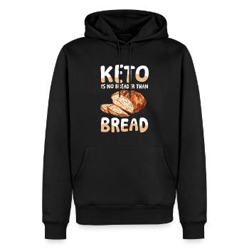 Keto Is No Breader Than Bread für einen Diät Plan - Männer Premium Bio Hoodie - Schwarz - Vorne - Nico (187cm)