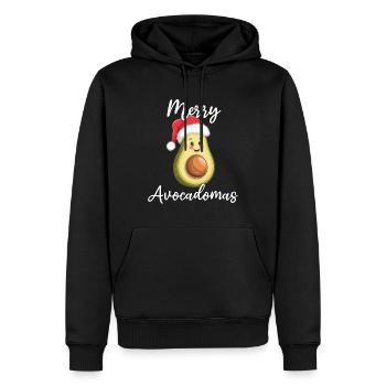 Merry Avocadomas - Lustige Avocado - Männer Premium Bio Hoodie - Schwarz - Vorne - Nico (187cm)