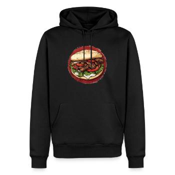 Hearty kebab with fresh ingredients - Men’s Premium Organic Hoodie - black - Front - Nico (187cm)