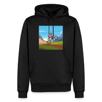 Moto, Mottocross, Moto, Vélo - Sweat à capuche Premium bio Homme - noir - Devant - Nico (187cm)