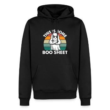 This Is Some Boo Sheet Vintage Sunset - Men’s Premium Organic Hoodie - black - Front - Nico (187cm)