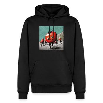 Marsch der Tomaten - Männer Premium Bio Hoodie - Schwarz - Vorne - Nico (187cm)