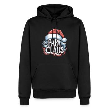 Cher Saint-Nicolas, papa père pour papa chez Niko - Sweat à capuche Premium bio Homme - noir - Devant - Nico (187cm)