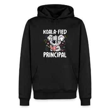 Koala-fied Principal - Männer Premium Bio Hoodie - Schwarz - Vorne - Nico (187cm)