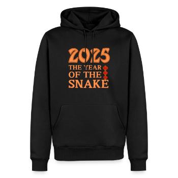 The Year Of The Snake 2025 - Chinese Year - Men’s Premium Organic Hoodie - black - Front - Nico (187cm)