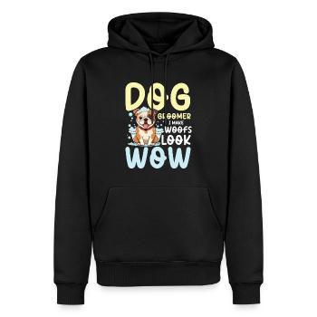 Dog Groomer I Make Woofs Look Wow für einen - Männer Premium Bio Hoodie - Schwarz - Vorne - Nico (187cm)