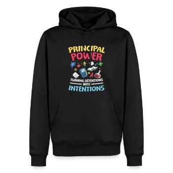 Principal Power Turning Detentions into Intention - Männer Premium Bio Hoodie - Schwarz - Vorne - Nico (187cm)