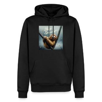 Spécialiste du sommeil - Sweat à capuche Premium bio Homme - noir - Devant - Nico (187cm)
