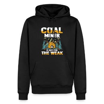 Coal Miner für einen Bergmann und Minenarbeiter - Männer Premium Bio Hoodie - Schwarz - Vorne - Nico (187cm)