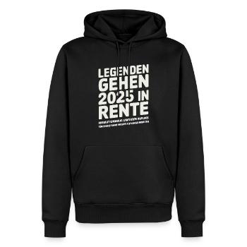 Les légendes prendront leur retraite en 2025 - Sweat à capuche Premium bio Homme - noir - Devant - Nico (187cm)