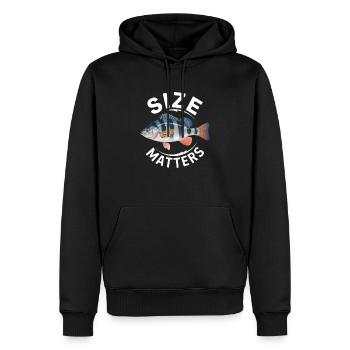 Size Matters - Männer Premium Bio Hoodie - Schwarz - Vorne - Nico (187cm)