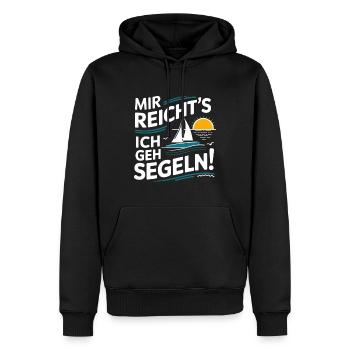 J’en ai assez, je vais faire de la voile | Voilier - Sweat à capuche Premium bio Homme - noir - Devant - Nico (187cm)