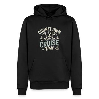 Cruise Time | Countdown | Cruise - Men’s Premium Organic Hoodie - black - Front - Nico (187cm)