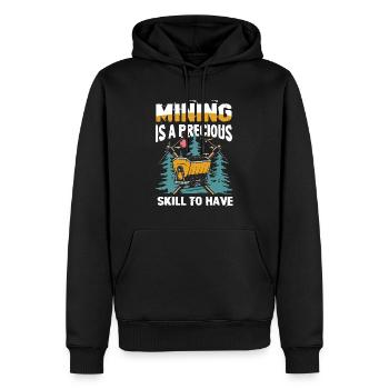 Mining Is A Precious Skill To Have - Männer Premium Bio Hoodie - Schwarz - Vorne - Nico (187cm)