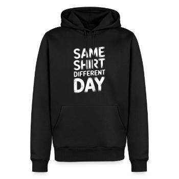 Same Shirt Different Day - Men’s Premium Organic Hoodie - black - Front - Nico (187cm)