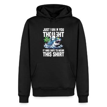 Just When You Thought It Was Safe - Männer Premium Bio Hoodie - Schwarz - Vorne - Nico (187cm)