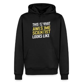This Is What An Awesome Scientist Looks Like - Men’s Premium Organic Hoodie - black - Front - Nico (187cm)