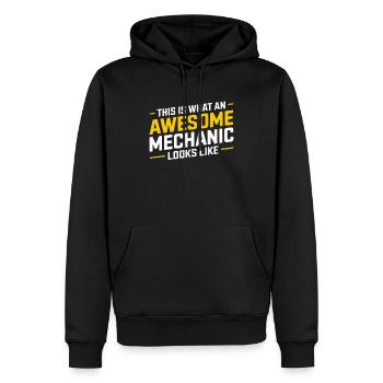 This Is What An Awesome Mechanic Looks Like - Men’s Premium Organic Hoodie - black - Front - Nico (187cm)