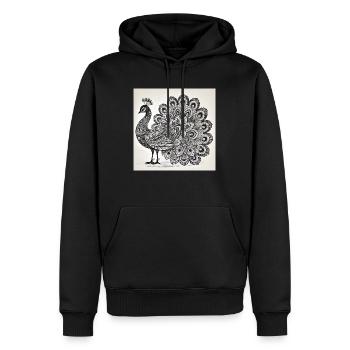 Freistil I - Männer Premium Bio Hoodie - Schwarz - Vorne - Nico (187cm)