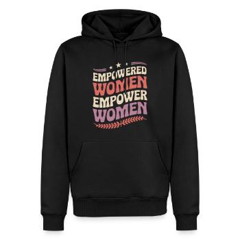 Autonomisation des femmes | Déclaration féministe - Sweat à capuche Premium bio Homme - noir - Devant - Nico (187cm)