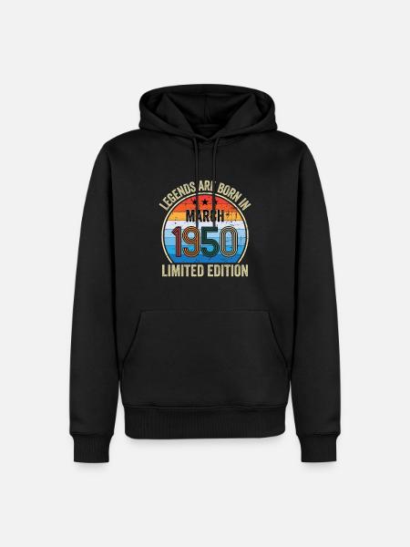 Legends Are Born In March 1950 Limited Edition - Ekologisk premiumluvtröja herr - svart
