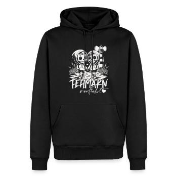 Fehmarn verliebt - Männer Premium Bio Hoodie - Schwarz - Vorne - Nico (187cm)