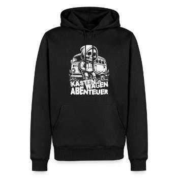 Kastenwagen Abenteuer - Männer Premium Bio Hoodie - Schwarz - Vorne - Nico (187cm)