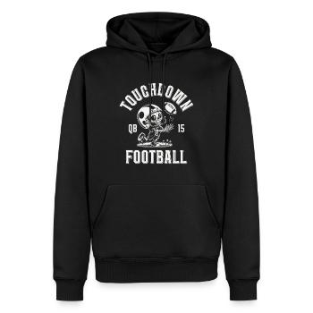 Touchdown Football - Männer Premium Bio Hoodie - Schwarz - Vorne - Nico (187cm)