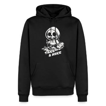 Take a Hike - Männer Premium Bio Hoodie - Schwarz - Vorne - Nico (187cm)