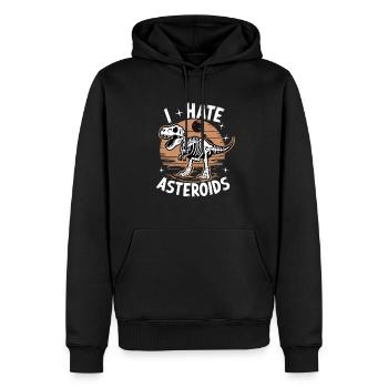 I Hate Asteroids Funny Dinosaur Lovers Saying - Männer Premium Bio Hoodie - Schwarz - Vorne - Nico (187cm)